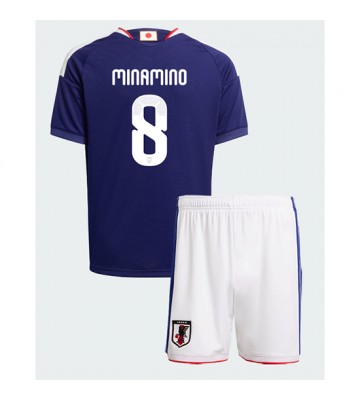 Japan Takumi Minamino #8 Hjemmebanetrøje Børn VM 2026 Kortærmet (+ Korte bukser)